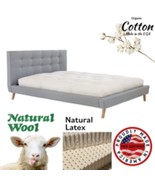 Green Organic Cotton, Wool, &amp; Latex Mattress - Double sided - USA Made - $1,329.00+