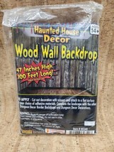 Haunted House Wood Wall Décor Halloween Prop 100 ft. Long Backdrop Drop - £47.76 GBP