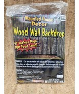 Haunted House Wood Wall Décor Halloween Prop 100 ft. Long Backdrop Drop - £46.71 GBP