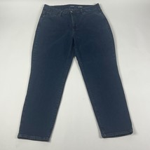 Old Navy High Rise O.G. Straight Womens Jeans Size 14 Blue Stretch Dark Wash - $23.74