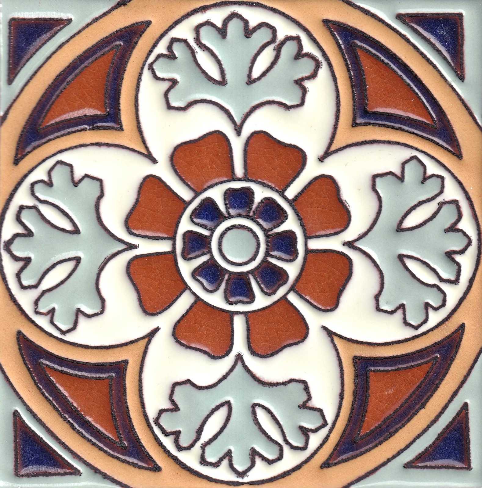 Ceramic High Relief Malibu Tiles Handcrafted - Segovia -  (you select th... - $189.00