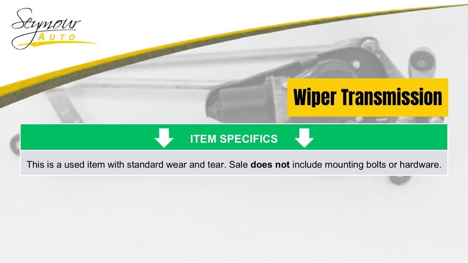 Wiper Transmission Sedan Fits 04-09 SPECTRA 600008***FREE SHIPPING ****Tested Item image 5