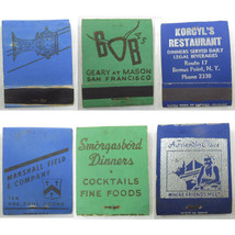 3 Vintage Matchbooks FULL Marshall Field &amp; Company, Bob&#39;s Smorgasbord &amp; Korcyl&#39;s - £19.98 GBP