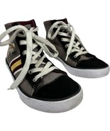 Polo Ralph Lauren Solomon Mid Rugby Bear Canvas/Leather Sneakers Youth s... - $45.32 CAD