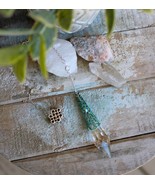 Clear Large Swarovski Crystal Pendulum with Hand Painted Pendulum End Cap - $42.95