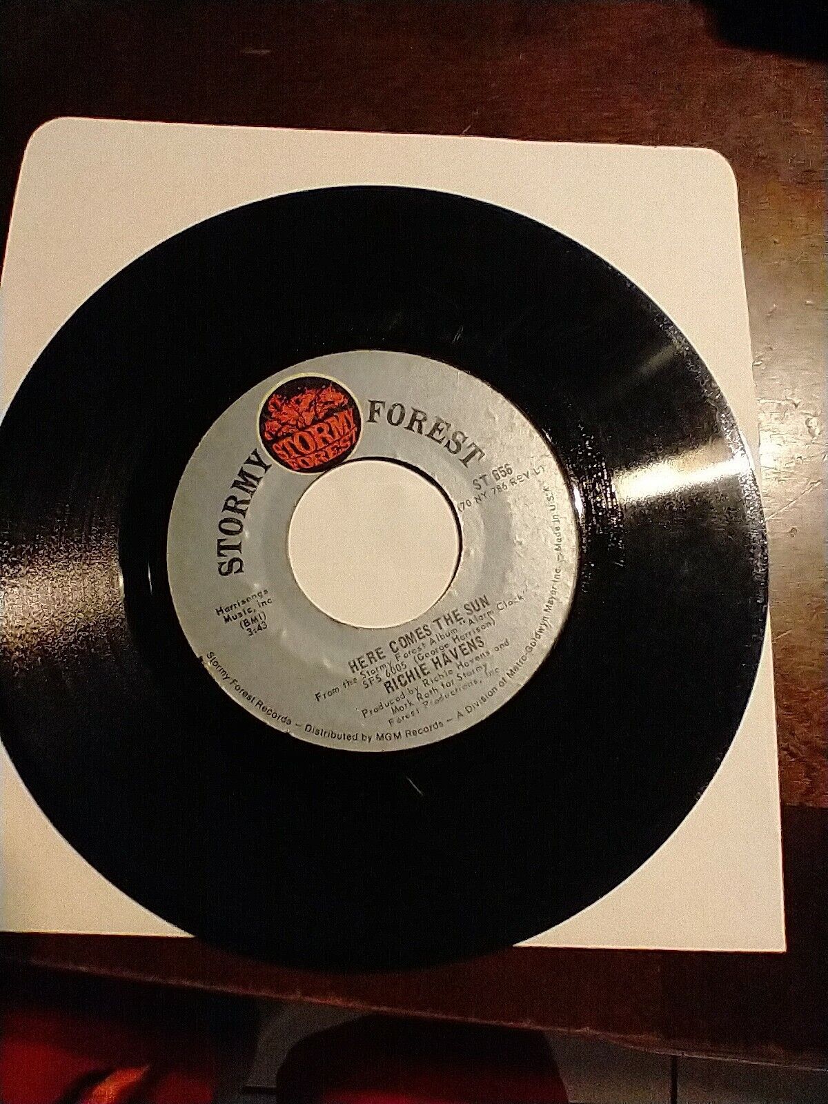 Richie Havens 45 &quot;Here Comes The Sun&quot;  Stormy Forest 656 - $8.91
