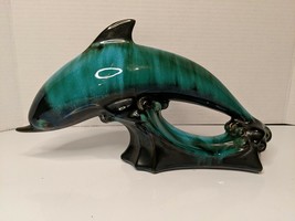 Blue Mountain Pottery Dolphin Figurine Sea Life Large Statue Aquatic 12&quot;L x 7&quot;H - £29.37 GBP