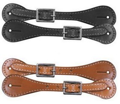 Western Saddle Horse Ladies Womens or Youth Spur Straps 8&quot; Black or Medi... - $8.82