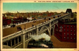 High Level Bridge, Looking West, Cleveland, Ohio 1925 Toledo-POSTCARD - BK48 - £2.32 GBP