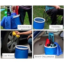 Multi-Purpose Foldaway Folding Bucket Collapsible Storage For Travel Car Camping - £7.85 GBP