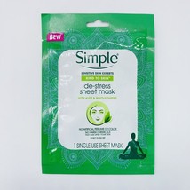 Simple Kind To Skin De-stress Facial Face Sheet Mask Aloe Multivitamins - $1.97