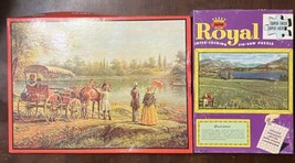 2x Vintage 1950&#39;s Puzzle Lot BUILT RITE Lafayette + Jaymar Royal Arrow Valley - £18.40 GBP