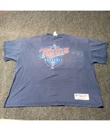 Vintage Minnesota Twins Majestic Shirt Men XL Blue Faded MLB Baseball - £14.55 GBP