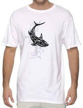 RJC Mens Hawaiian T-Shirt White Black Tribal Shark Hawaii Ocean Big &amp; Tall - £35.08 GBP