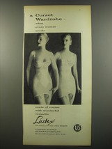 1955 United States Rubber Company Lastex Corsets Ad - A corset wardrobe - $18.49