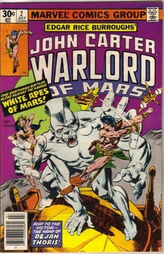Primary image for John Carter Warlord of Mars Comic Book #2 Marvel Comics 1977 FINE+
