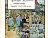 Ding Dong Bell The Cat&#39;s In the Well Mother Goose Rhyme Print 1921 - £17.25 GBP