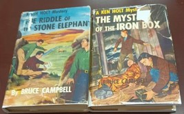 Ken Holt 2 Lot mysteries Iron Box &amp; Stone Elephant similar to Hardy Boys hcdj - £13.66 GBP