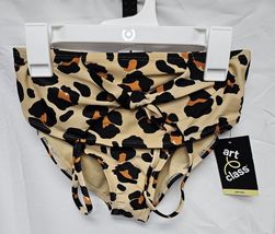 New Art Class Leopard Print High Waisted Bikini Swimsuit Girls M 7/8, UPF 50+ image 3