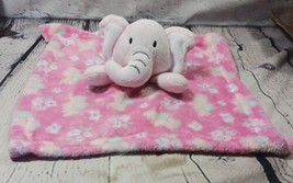Le Bebe Favorite Pink Elephant Security Blanket Lovey Floral 11&quot; READ DESCRIPTIO - £6.21 GBP