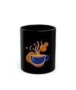 Black Ceramic Steaming Coffee Mug | Modern Minimalist Cup | Coffee Lover... - €14,87 EUR