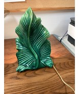Phil-Mar MCM Green Glaze Ceramic Leaf Tropical TV Lamp - Tested &amp; Works ... - $456.48 MXN