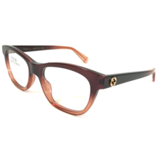 Gucci Eyeglasses Frames GG0372O 003 Burgundy Red Fade Gold Square 51-17-140 - £128.58 GBP