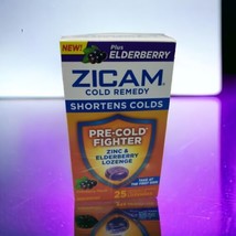 ZICAM Cold Remedy Pre-Cold Fighter Zinc &amp; Elderberry 25 Lozenges EXP 12/2024 - £7.78 GBP