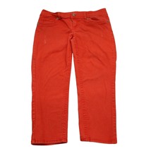 Seven 7 Pants Womens 12 Orange Mid Rise 5 Pockets Design Capri Bottoms - $29.70