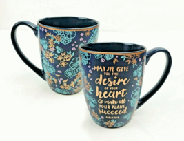 Inspirational Coffee Mug Bible Verse Scripture Desire of Your Heart Psal... - £7.96 GBP