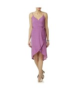 Tank Faux Wrap Dress Pink/Lavender Sz L Sun Dress Summer - £11.93 GBP