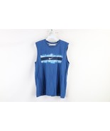 Vintage Nike Boys Size Large Faded Spell Out Sleeveless T-Shirt Blue Cotton - $336.73 MXN