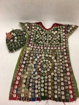 Nomadic Turkmen Cherjew Child&#39;s Ceremonial Garment Adorned with Cowrie Shells - £1,992.17 GBP