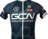Global Cycling Network Men’s Black Full-Zip Cycling Jersey Size Medium GCN - £15.56 GBP