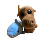 2017 Plush McDonald&#39;s Ty Teenie Beanie Boos Chocolate Moose &amp; Blue Whale... - $9.90