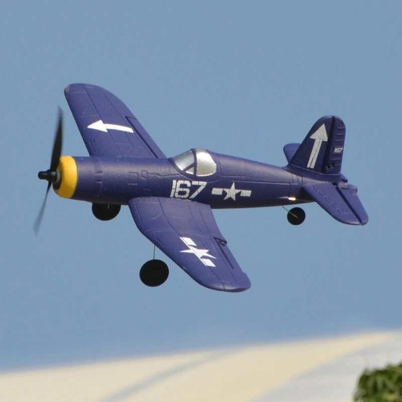 Volantex f4u corsair rc plane one key aerobatic 2 4g 4ch epp foam 400mm wingspan remote thumb200