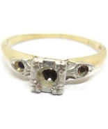 Antique 14K Gold Engagement Ring Setting No Stones Size 5 1/2 Vintage - £157.68 GBP