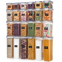 Airtight Food Storage Containers With Lids, 24 Pcs Plastic Kitchen And Pantry Or - £55.66 GBP