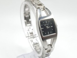 Relic Quartz Watch Womens New Battery Silver Tone Black Dial 17mm - £13.09 GBP