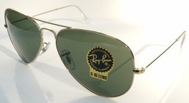 Rayban Aviator 3025 L0205 Gold / G-15 Sunglasses Made in Italy 58mm - £122.64 GBP