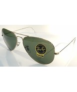 Rayban Aviator 3025 L0205 Gold / G-15 Sunglasses Made in Italy 58mm - $2,869.88 MXN
