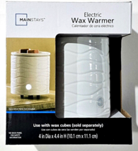 Mainstays Electric Wax Warmer White Decorative With Wave Designs - $34.99