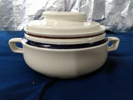 Vintage Contemporary Chateau Stoneware Hand Painted Casserole with Lid MCM - £18.27 GBP