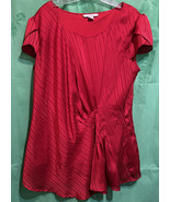 Dressbarn red cap sleeve blouse - £6.76 GBP