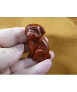 (Y-DOG-SH-562)  Red SHAR PEI PUG gemstone carving dog SHARPEI stone FIGU... - €11,91 EUR
