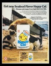 1983 Purina Happy Cat Moist &amp; Seafood Cat Food Circular Coupon Advertisement - £14.17 GBP