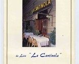 Ristorante La Cantinola Menu &amp; Business Card Rome Italy  - $17.82