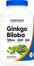 Nutricost Ginkgo Biloba 120Mg, 240 Capsules - Extra Strength Ginkgo Biloba Extra - $22.45