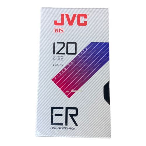 JVC T-120 ER Excellent Resolution 6 Hour VHS VCR Recordable Tape Blank NIP - $8.66