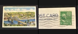 1941 PA Postcard With RARE Right Facing George Washington Stamp - Pennsy... - £22.01 GBP